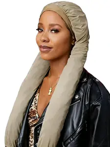 Women's Adjustable Long Sleep Cap and Pantyhose Hat, Fits All Hair Styles, Long Hair, Curly Hair, Universal Size, Multifunctional Hair Care Cap, Haircare, Curly Hair Nightcap, Sleep Bonnets