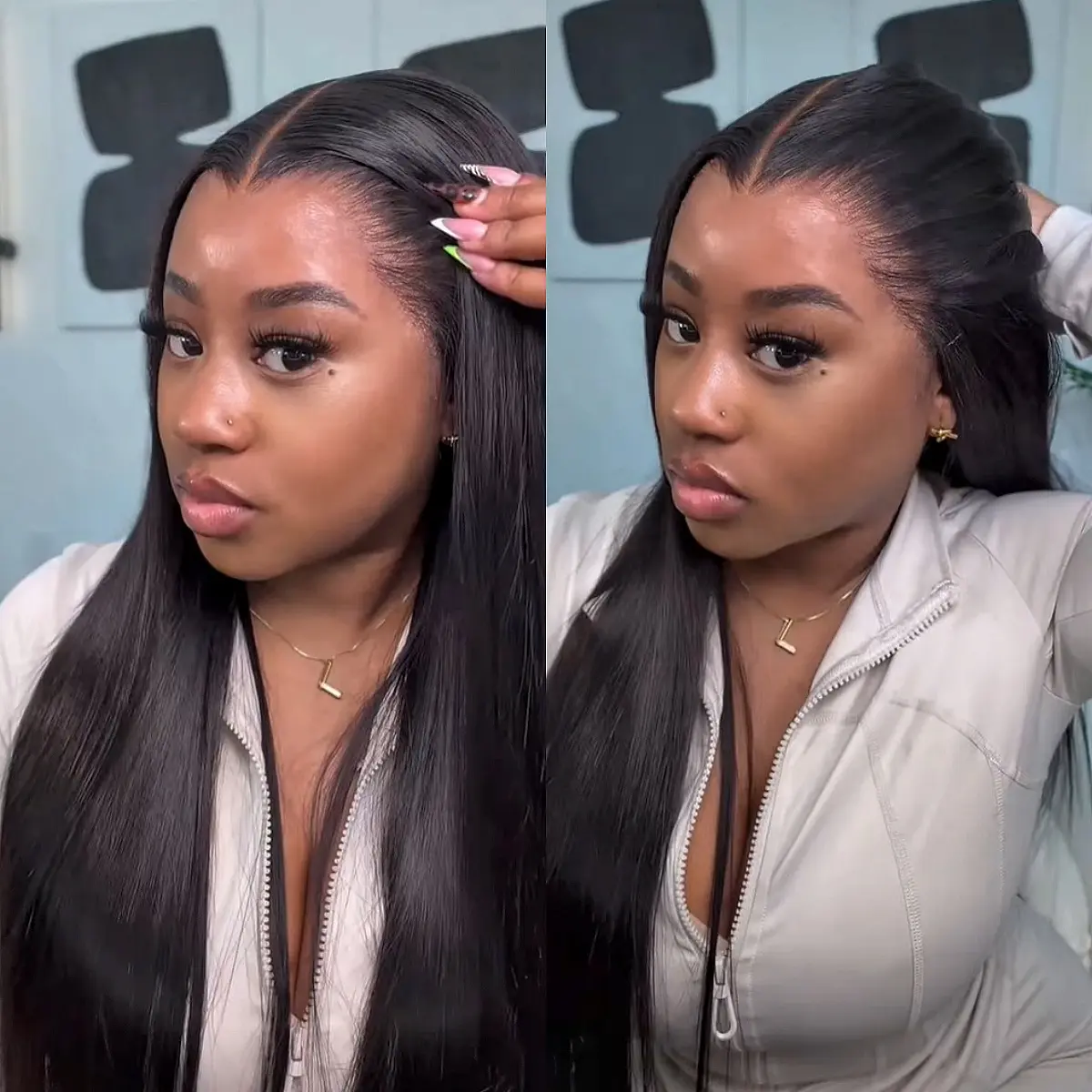 [Widow's Peak] AliPearl Wigs 250% Density M Shaped Hairline Straight Natural Black 6x8 Lace Closure Wigs Glueless with Drawstring Ready to Go Human Hair #TikTokShopBackToSchool #SoHoChic