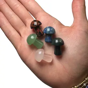 Mini Mushroom Carving - Gemstone Mini Mushroom - Crystal Mushroom
