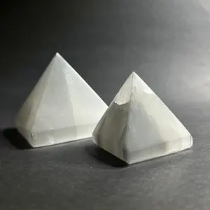 Selenite Pyramid for Energy Cleansing and Chakra Balancing