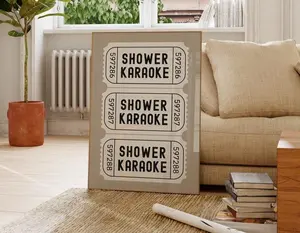 [UNFRAMED POSTER] Shower Karaoke Tickets Wall Art Poster