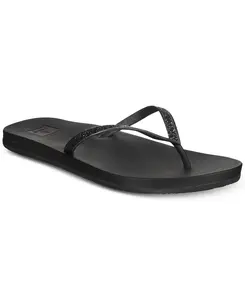 Reef Women's Black Cushion Stargazer Flip-Flop Sandals