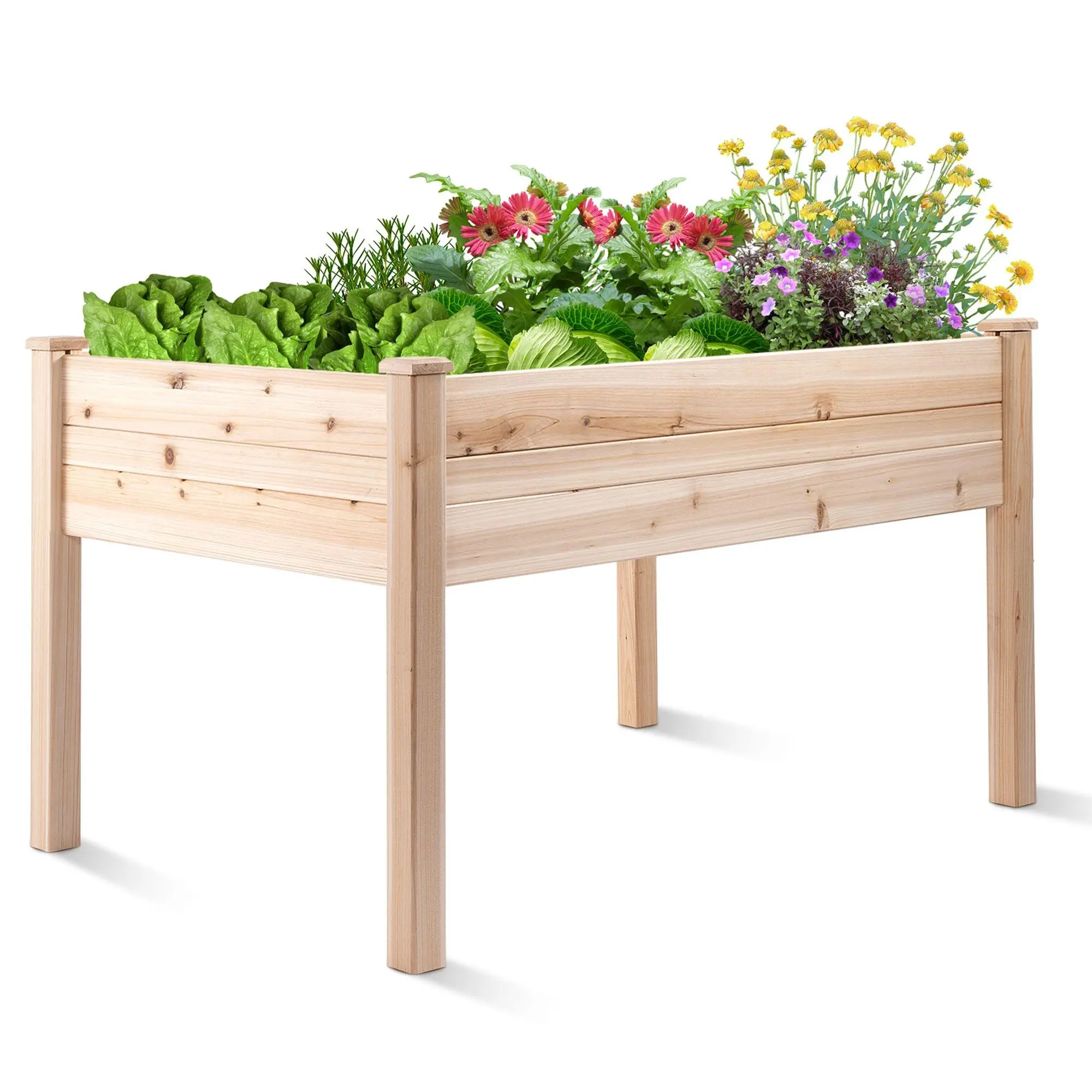 Backyard Expressions 48x30x32in Raised Garden Bed - Natural