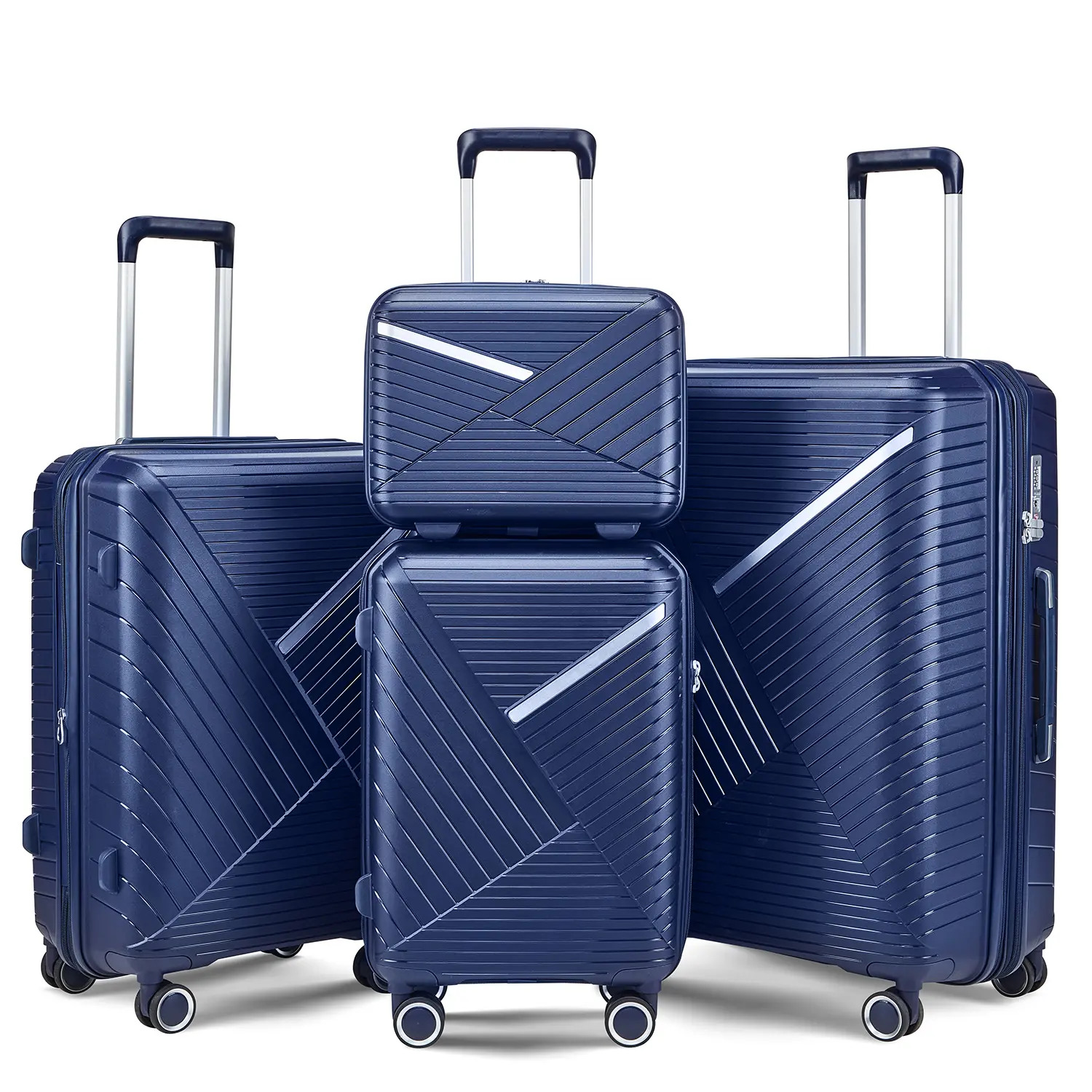 4-piece luggage set (14/20/24/28), expandable lightweight luggage, travel luggage with 360 degree silent rotating wheels and TSA lock, easy to check-in and store, durable shell, multiple color options