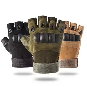 Fingerless Sports Gloves - Half-Finger Protective Tactile Outdoor Sports Gloves, Breathable Lightweight Knuckle Guards for Hunting, Shooting