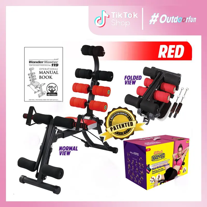 Magic BB Ab Workout Equipment Foldable & Adjustable Workout Bench for Home Gym with 22 Ways to Exercise, Core Strength Training & Abdominal Exercise Trainers,OutdoorFun,Father's Day Gift Summervibes