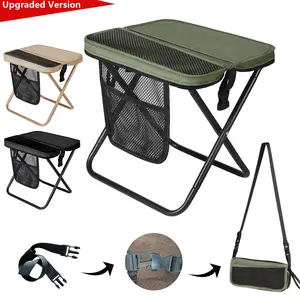 Ultra Light 1.5lbs Portable Fishing Chair | 500lbs Max Load, Shoulder Strap & Dual Velcro Side Pockets, Ideal Xmas Thanksgiving Gift