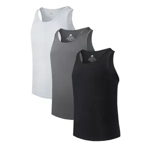 David Archy Men's Tank Top Undershirts Bamboo Rayon Tank Shirt Moisture-Wicking A-Shirt for Men, 3 Pack, Gift Sets for Boyfriend Vests Casual Fabric Breathable