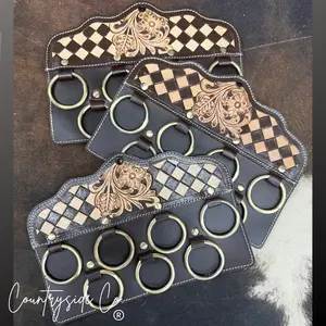 Brown Checkered Wild Rag Scarf Hanger