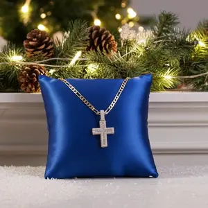 Diamondcelebritees Yellow 925 Silver 4.50ct VVS D Clr Moissanite Baguette Cross Pendant Men/Women's