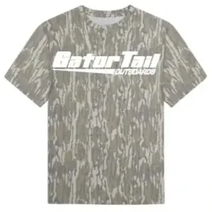 Gator Tail Bottomland Camo Shirt, Washed Hunting Graphic Tee, Outdoor Lifestyle Wear