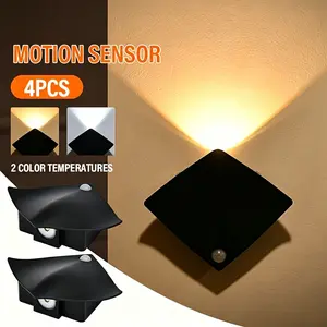Motion Sensor Night Light, Devilfish LED Wall Lamp, USB Rechargeable, Wireless, Easy Installation, Home, Staircase, Corridor, Closet, Automatic Closet Light, Motion Sensor Home Lighting