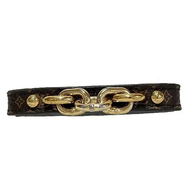 Pre-owned Louis Vuitton Canvas Small Leather Goods Twist The Chain Monogram Bracelet