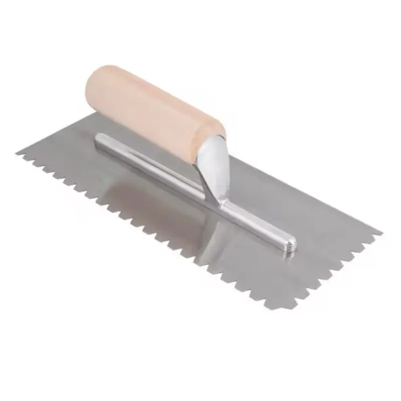 ROBERTS 1/4 in. Flat Top V-Notch Pro Wood Flooring Trowel with Wood Handle