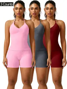 Women's Solid Color Sports  Singlet, Sporty Cami Top for Yoga Gym Workout, Ladies Sportswear for Indoor Outdoor Wear, Casual Sporty Top, High Performance Activewear, Activewear Fitness