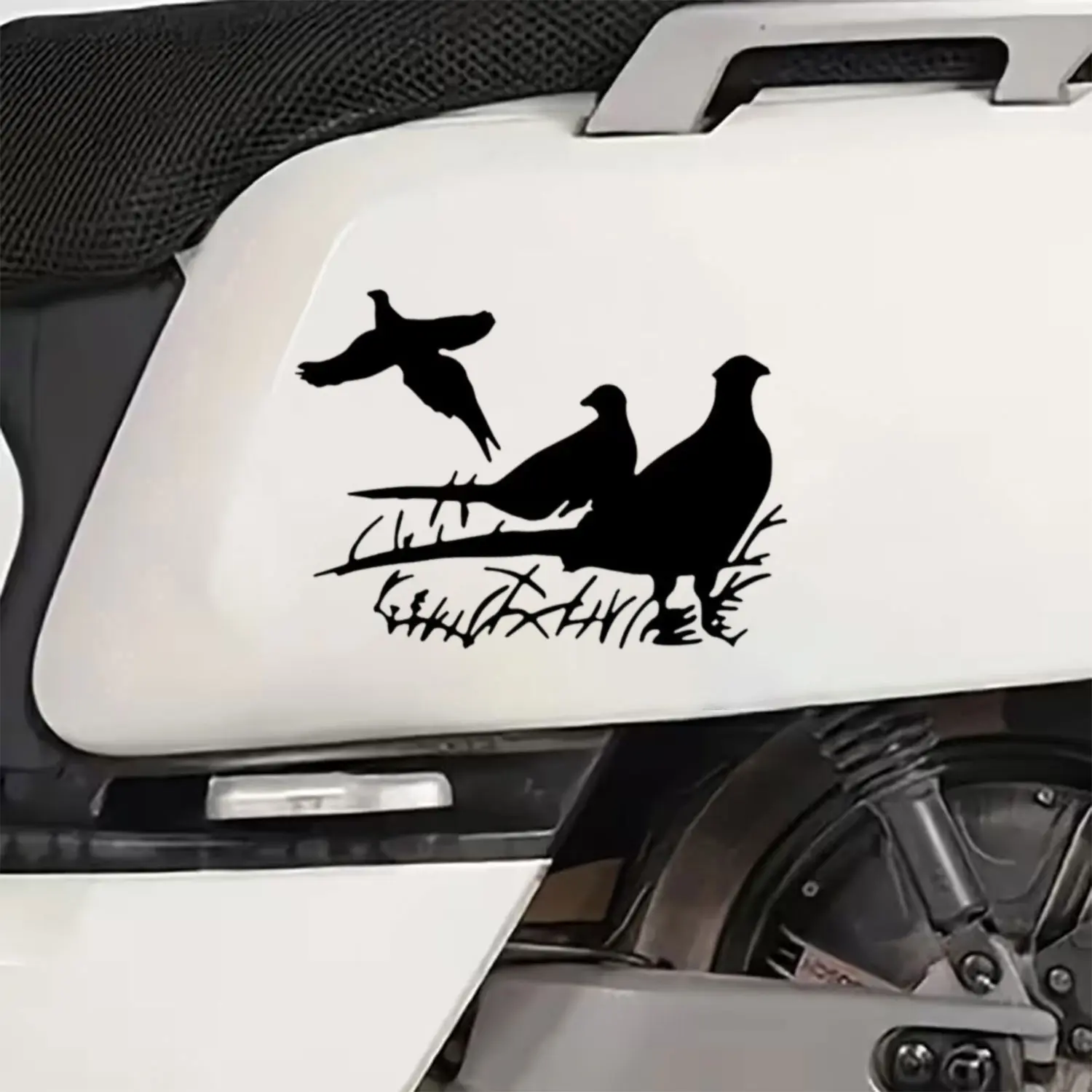 Bird Hunting Decal Sticker for Car, Truck, Rear Window, Laptop, Tumbler, Toolbox, Flying Bird Field Silhouette, Rustic Outdoor Hunter Gift, Wildlife Decor Art