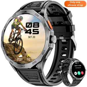 Men's Smart Watch with Black Silicone Strap,Bluetooth Calling, 24/7 Health Monitor, IP67 Waterproof, 100+ Sports Modes, Fitness Tracker Smartwatch for Android iOS