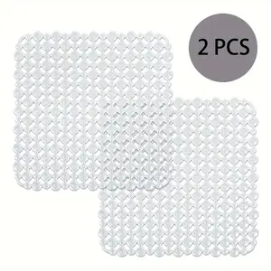 2pcs, Decorative Sink Mats, 11 X 11 Inch PVC Sink Mat for Cutting, PVC Draining Mat, Sink Mat for Sink for Sink Protection