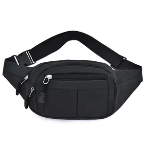 Solid Color Fanny Pack for women and men, Fashionable Multi-pocket Zipper Crossbody Bag for Daily Used, Casual Trendy Versatile High-quality Daily Commuting Bag