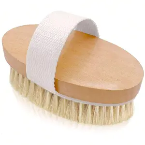 Dry Brushing Body Brush for Lymphatic Drainage, Dry Skin, Cellulite, Blood Circulation with Natural Bristles Exfoliating Body Scrubber Body Care Tool for Flawless Skin .Body Scrub Deep Cleanse Exfoliating Bath Tool