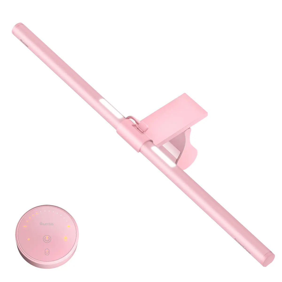 Quntis Pink Monitor Light Bar with Backlight for Eye Caring Dimmable Screen Light Bar Computer Light Desk Lamp pink gaming accessories HY214 Modern Led Desk Lamp Lighting Modes Adjustable