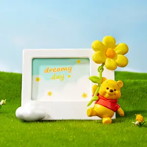 MINISO Disney Winnie the Pooh Dreamy Day Series Blind Box | 3D Magnetic Polaroid Photo Frame Figure | Personalized DIY Desktop Photo Holder | Kawaii Fridge Magnet Decor | 2026 H1 Aesthetic Gift | Official Licensed CPSC Certified