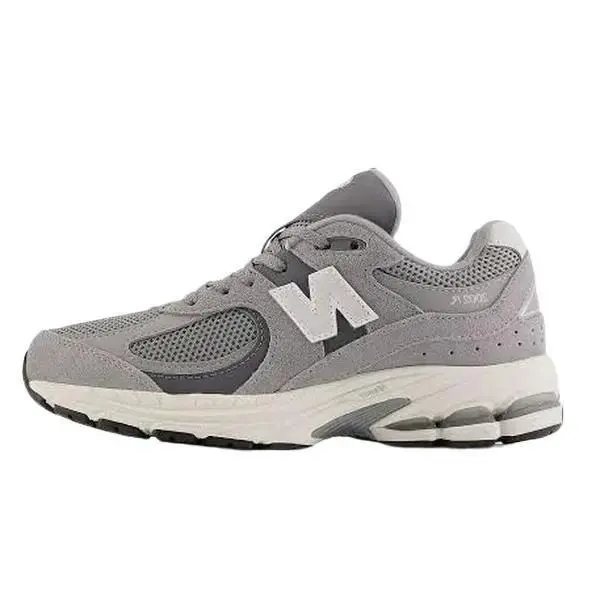 NEW BALANCE 2002R Steel Youth Girls' Suede & Mesh Sneakers - Modern, Versatile Lace-up with ABZORB Foam for Walking & Daily Wear, Fashionable, Shoes, Abzorb Cushioning, Everyday Use, True To Size, Casual Sneaker