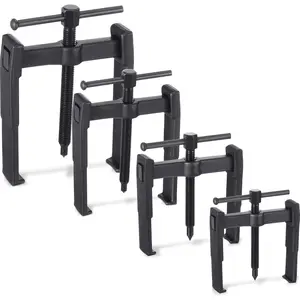4 Pcs 2 Jaw Gear Puller Set Steel Removal Tool Adjustable for Pulleys Flywheels Bearings Gears (3'' 4'' 6'' 8'')