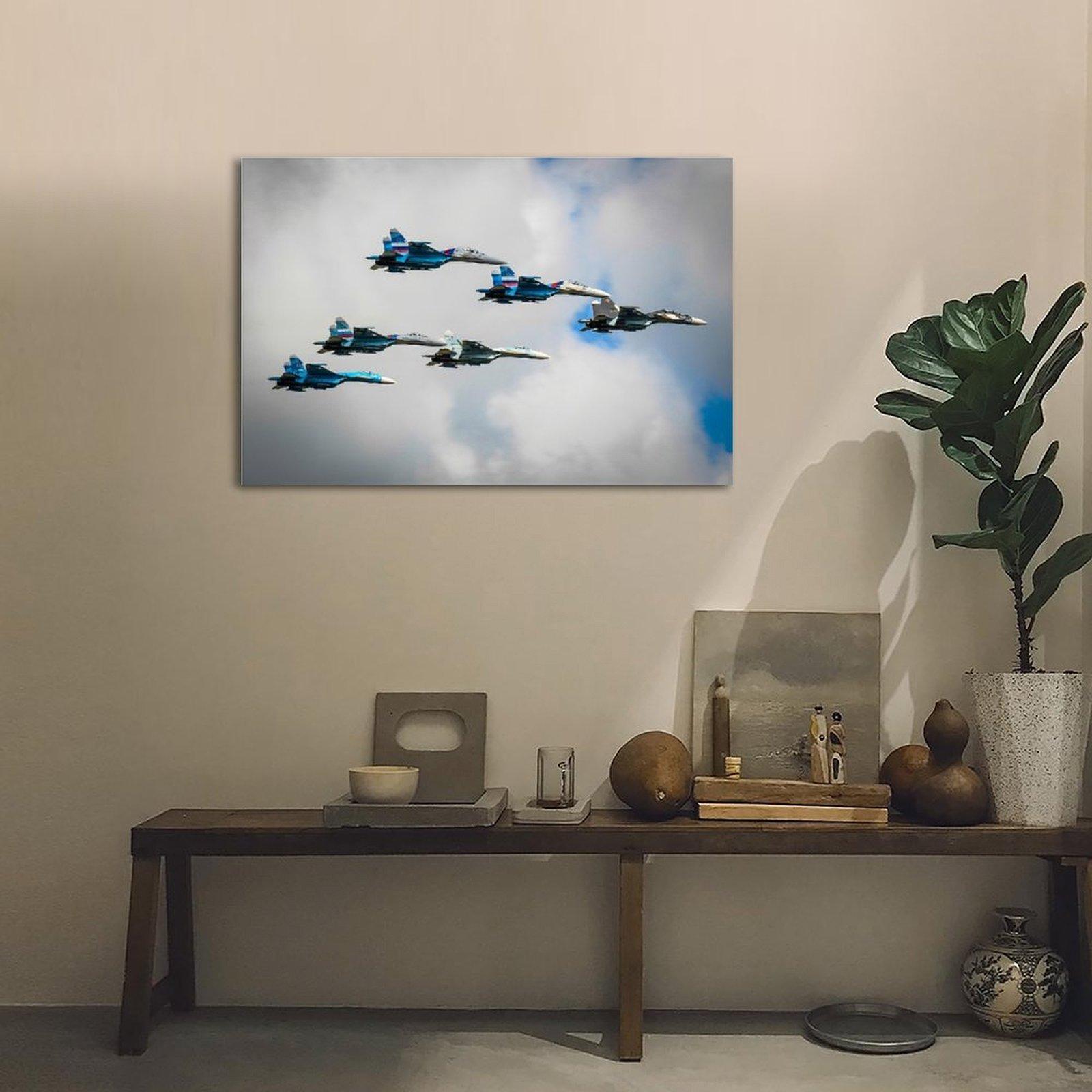 Military Fighter Poster Su-27 Poster Decorative Painting Canvas Wall Art Picture Print Modern Family Bedroom Decor