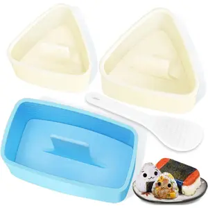 Onigiri Mold, 3 Pack Rice Ball Mold Musubi Maker Kit, Musubi Press Mold, Triangle Rice Mold Maker Sushi Mold for  Lunch Bento, Home DIY, Non-stick