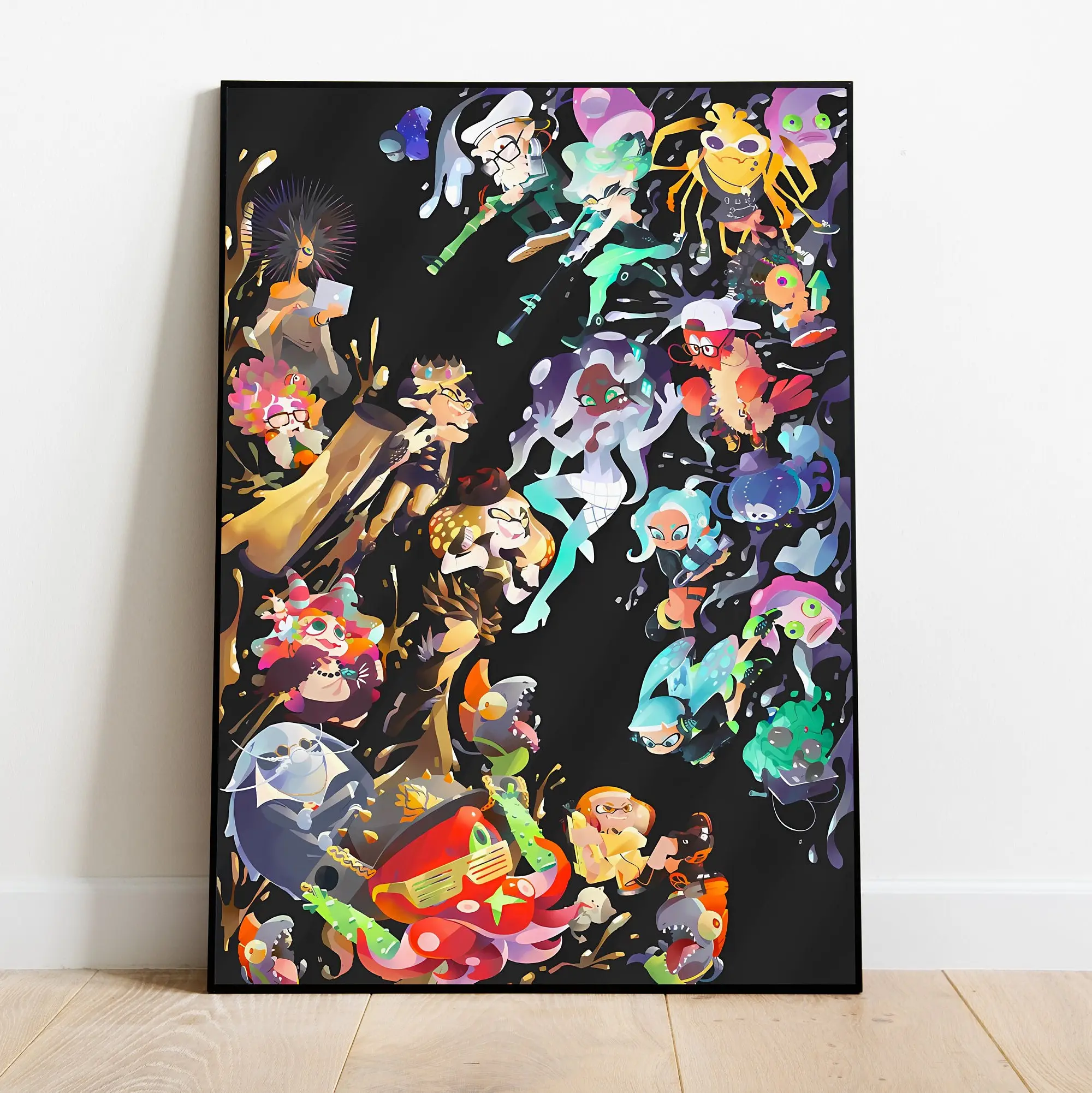 SplatoonPOSTER UNFRAMED, Wall Art & Home Decor, Colorful Ink Shooter Video GamePOSTER UNFRAMED Gift