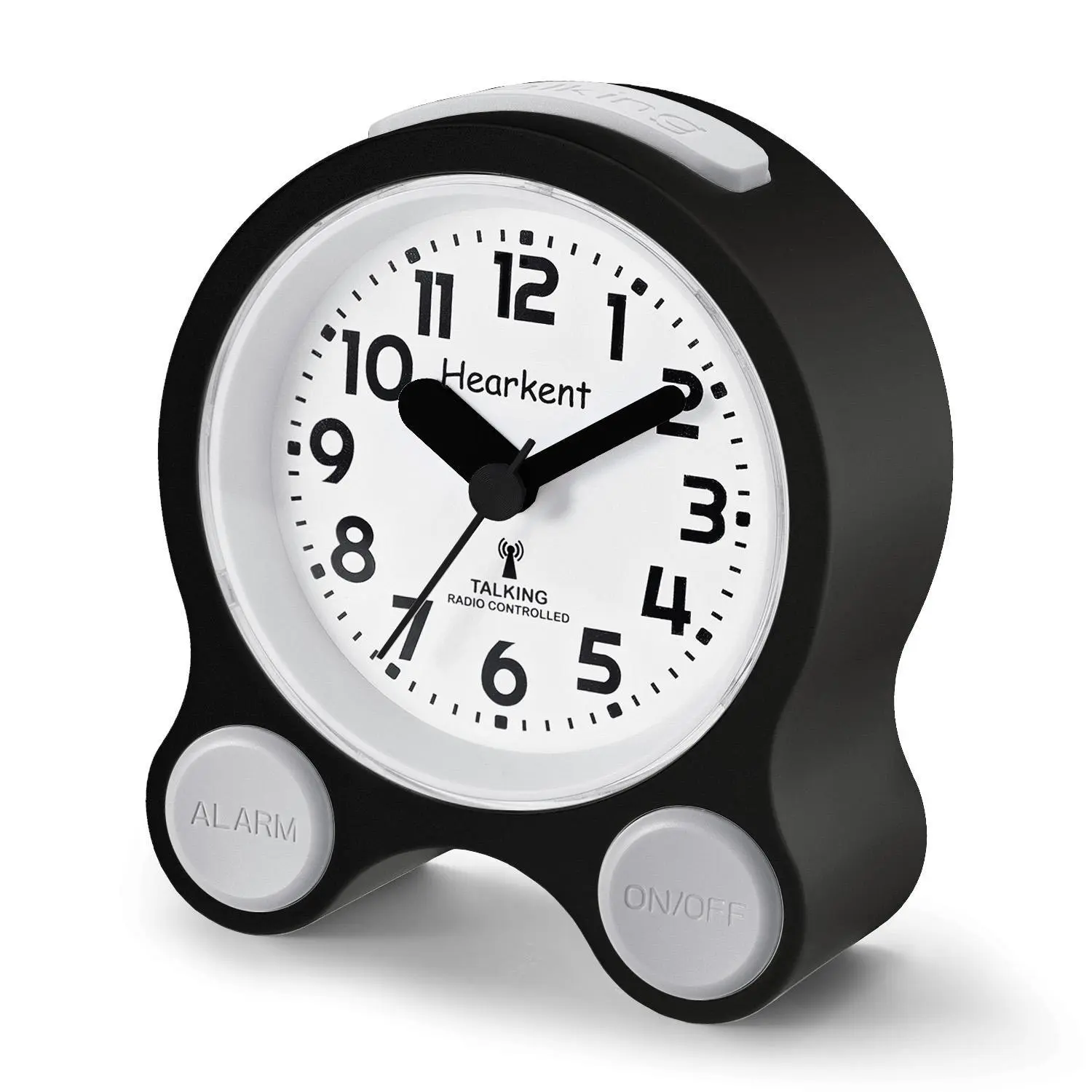 Hearkent Atomic Talking Clock Clear Voice Time and Date with Snooze and Light, Clocks for Seniors 5 Sets of Separate Alarms Non Ticking Volume Control