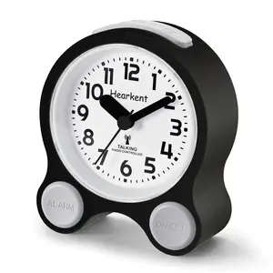 Hearkent Atomic Talking Clock Clear Voice Time and Date with Snooze and Light, Clocks for Seniors 5 Sets of Separate Alarms Non Ticking Volume Control