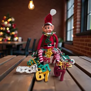 Elf 67 Chain | 67 Necklace | Elf Accessory – Funny Elf Prop | Number Chains for Elf | Holiday Elf Antics | Christmas Countdown Accessories | 3D Printed | 67 Chain | 67 Necklace | 67 Hype Chain