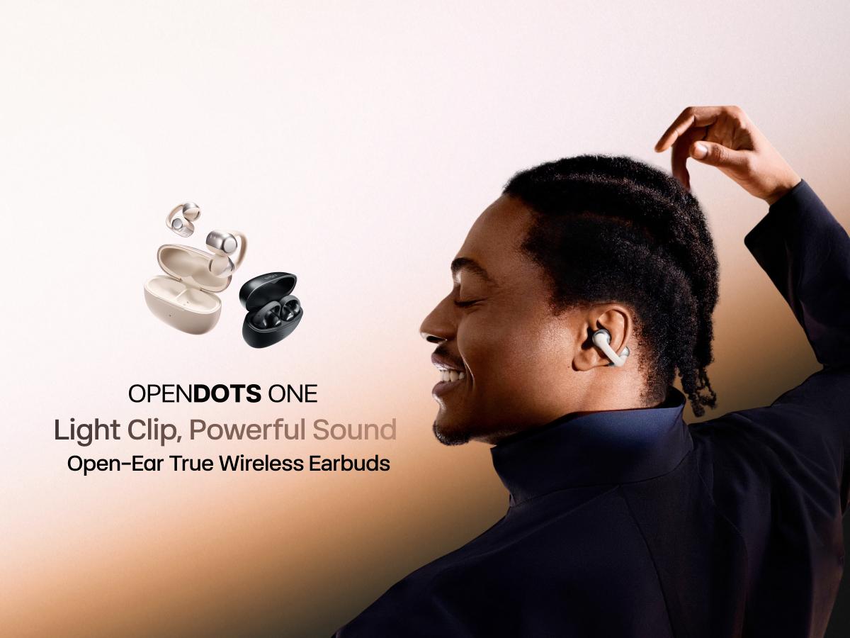 【Live only】SHOKZ OpenDots ONE - Open-Ear Headphones - Wireless Bluetooth Earbuds with Microphone - Premium Dolby Audio - Water Resistant - Fast Charging - Up to 40 hrs Playtime