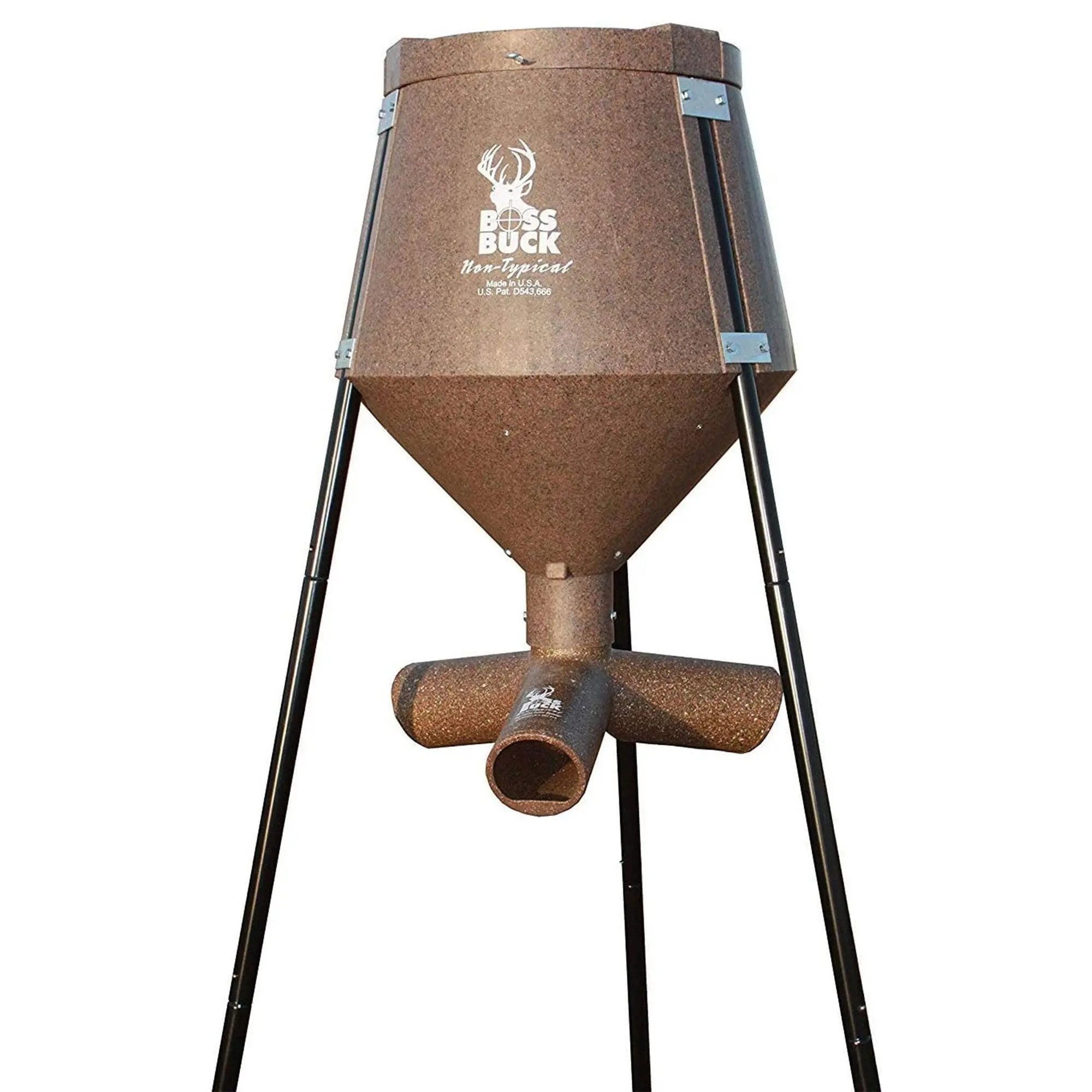 Boss Buck 200 Pound Gravity Fed Tripod Game Deer Corn and Protein Pellet Feeder Boss Buck 200 Pound Gravity Fed Tripod Game Deer Corn and Protein Pellet Feeder