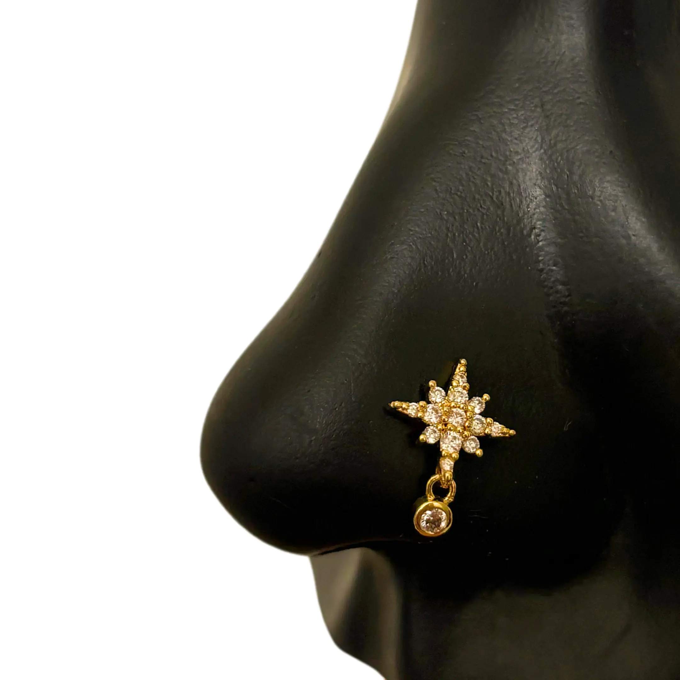 STATEMENT GOLD | Bright Star Dangling Nose Stud STATEMENT GOLD | Bright Star Dangling Nose Stud