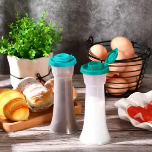 2 Piece Plastic Seasoning Bottle Set for BBQ, Spice Containers for Sugar Salt and Pepper, Kitchen Essential for Home Use, Kitchen Gadgets, Salt Pepper Shakers