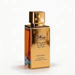 24 Gold Sellion Pure Eau de Parfum 100ml | Oriental Woody Fragrance with Orange Vanilla | Long Lasting Luxury Scent for Men