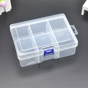 1/2/3/4/5pcs 6-Grid Pin Clip Box: Desktop Storage Box with Removable Dividers for Organizing & Hanging Items