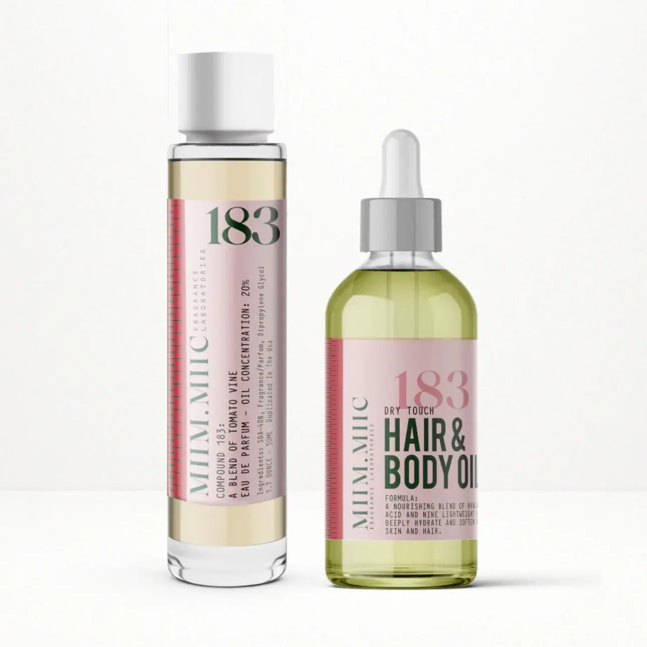 Unisex No 183 Tomato Vine Fragrance Blend Duo - EDP Perfume & Body Oil Fragrance Sets, Scented Bodycare Gift Pack