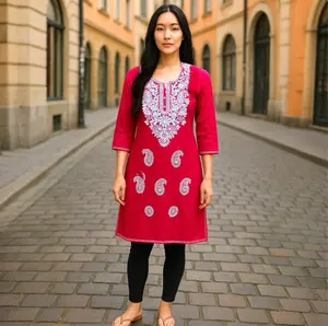 Chikankari kurti top only.