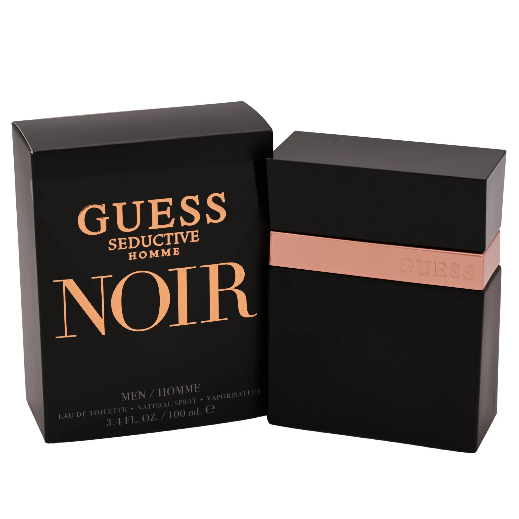 GUESS Seductive Homme Noir Men's Eau de Toilette (EDT) Fragrance, Spicy Aroma, 3.4 fl oz, New Box Pack, Single Item Fragrances, Men's Fragrance