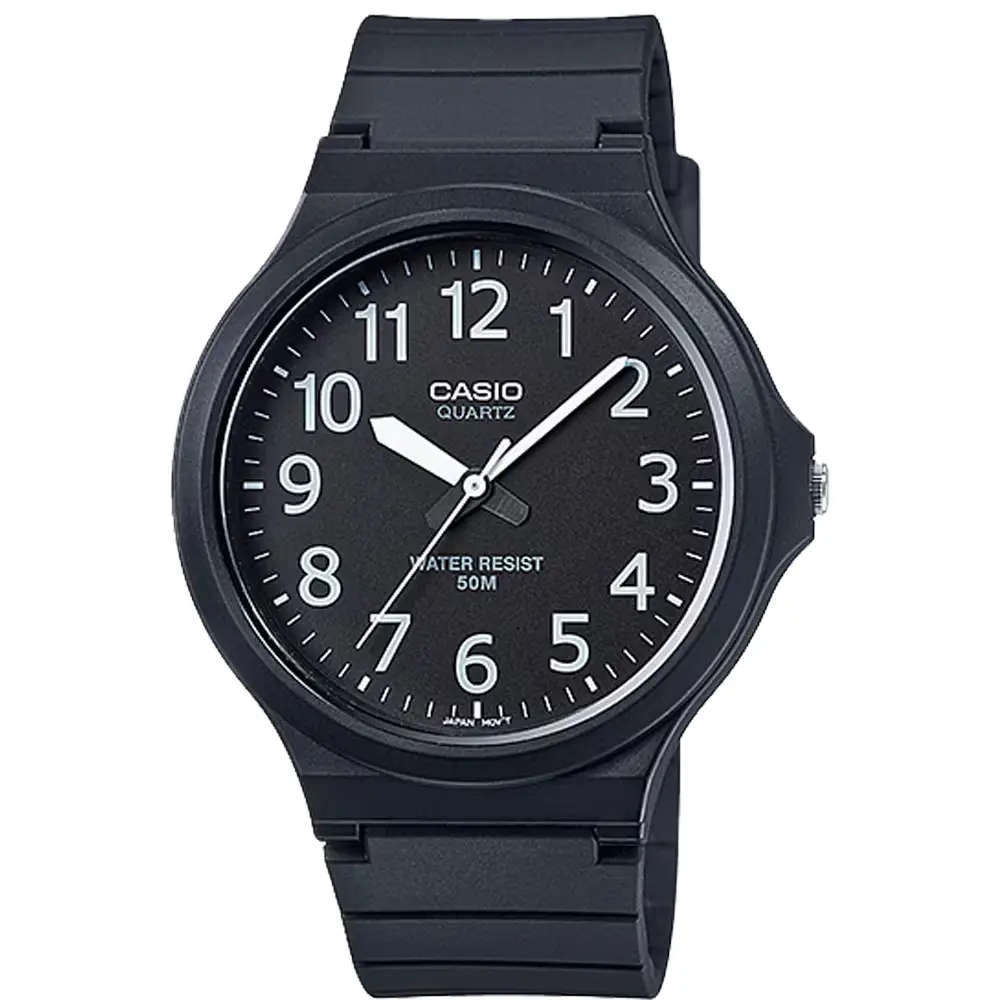 Casio Men's Casual Analog Watch with Black Dial - MW-240-1BV