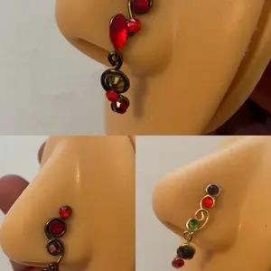 AUTUMN FALL BUNDLE 3pcs NoseCuff Non-Piercing Nose Jewelry in Gold & Silver Tarnish-Resistant Copper Wire Nose Bridge Accessory for Stylish Wear