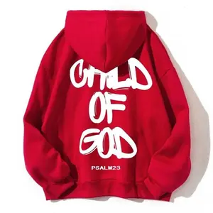 Child of God Hoodie, Christian Faith Unisex Pullover, Jesus Cross Graphic Hoodie, Cotton Casual Streetwear Sweater Top for Men and Women, Made in USA.LKD Womenswear Sweatshirts