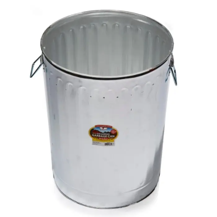 Miller Manufacturing 20 gal Metal Galvanized Garbage Can, Home Supplies Waste Bin
