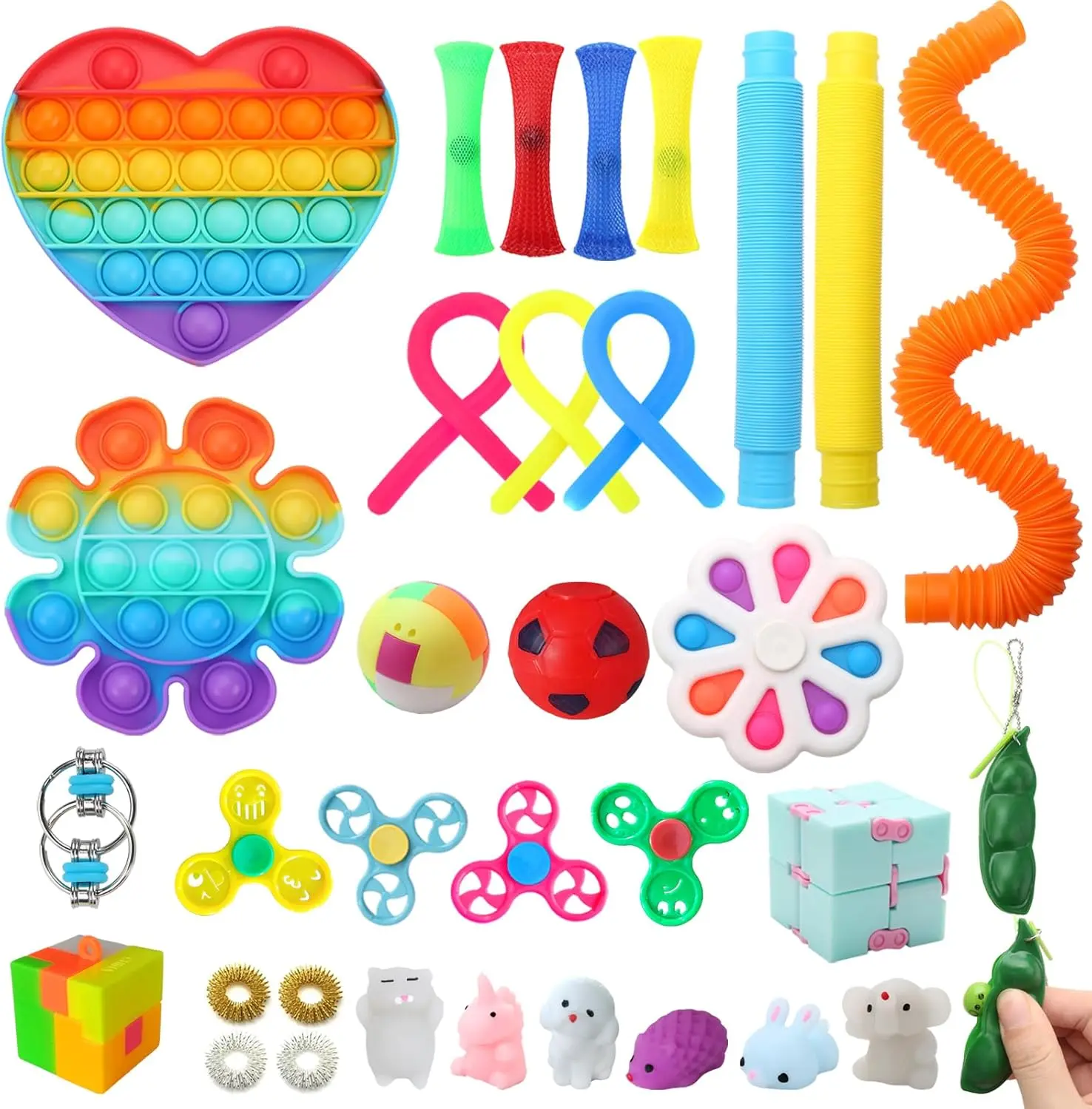 35 Pack Fidget Toys Set, Simple Fidget Pack with Pop Fidget Sensory Toys, Stress Relief Toys for Kids & Adults, Party Favors, Classroom Prizes, Goodie Bag Fillers, Birthday Gifts, Anxiety Relief Sensory Kit