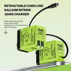 Compatible with 120W | Portable GaN Power Adapter | Dual Charging Ports with Smart IC | Folding Plug for iPhone | Must-Have Travel Essential | Fathers Day Gift
