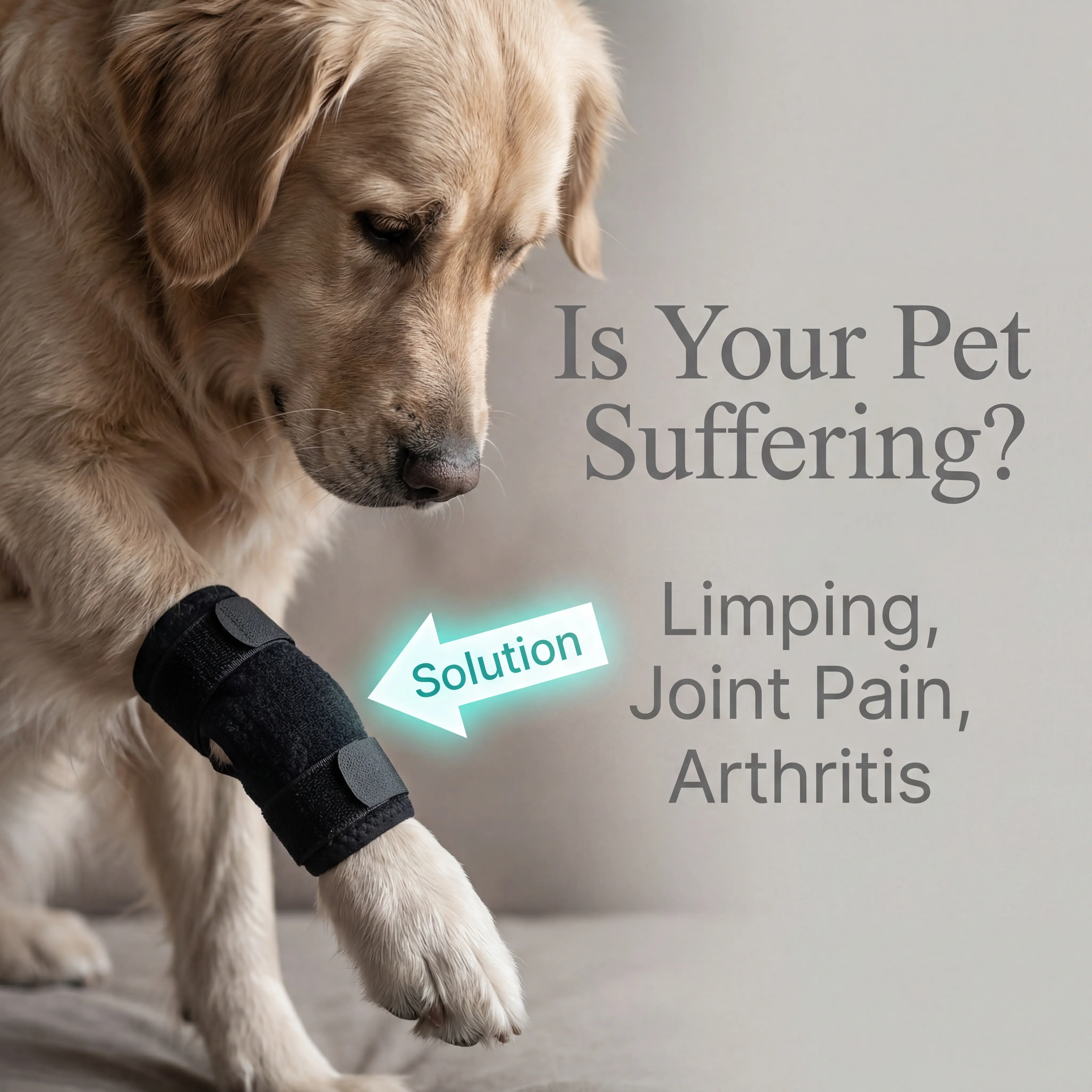 Dog Knee Brace Joint Support, Adjustable Pet Knee Protector with EVA Cushion, Patella Stabilization and Ligament Support Wrap for Dogs and Cats, Recovery Support and Injury Prevention Pet Supplies